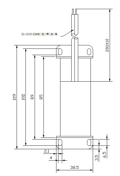 游戏刺珠器用交流高频推动式电磁铁-尺寸图